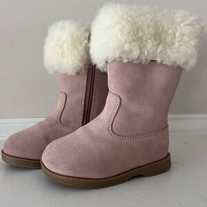 Ralph Lauren Pink Boots with White Fur
